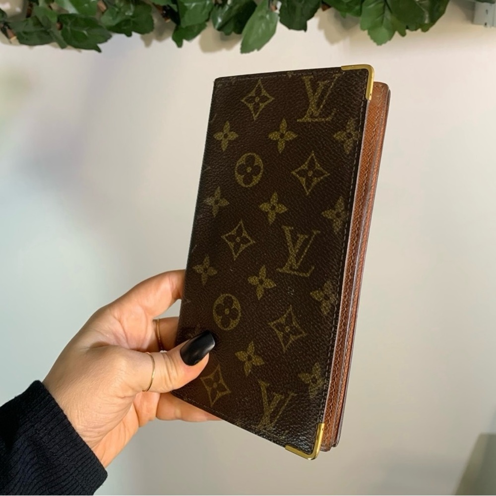 Authentic Lv Checkbook Louis Vuitton Bifold Passp… - image 2